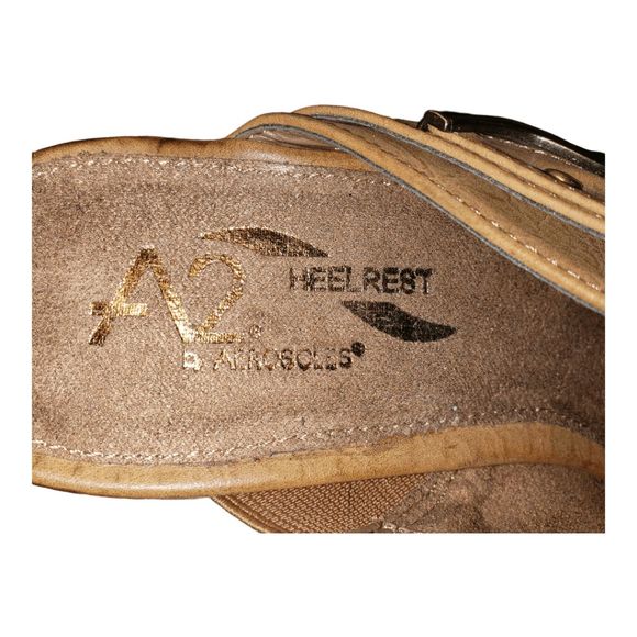 Sh162 Aerosole Taupe A2 Heel Rest Slide on Sandal 7.5 - Picture 8 of 9